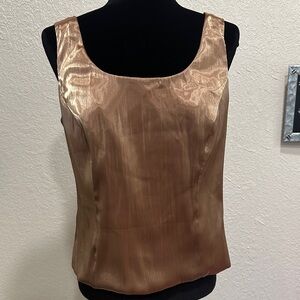 J.R. Mites Chic Gold Bronze  Sleeveless Blouse